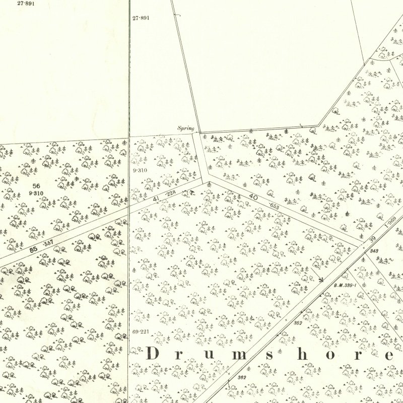 Roman Camp No.7 Mine - 25" OS map c.1896, courtesy National Library of Scotland
