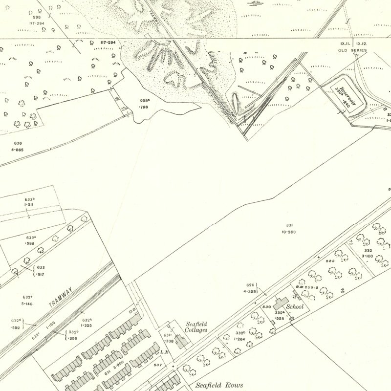 Seafield No.1 Mine - 25" OS map c.1915, courtesy National Library of Scotland