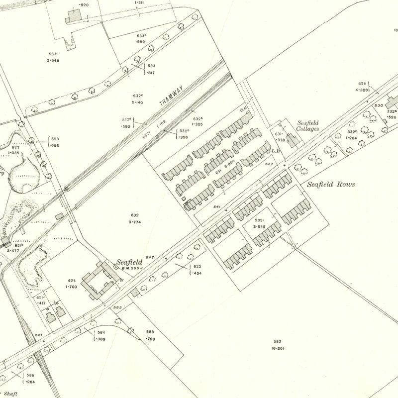 Seafield No.3 Mine - 25" OS map c.1915, courtesy National Library of Scotland