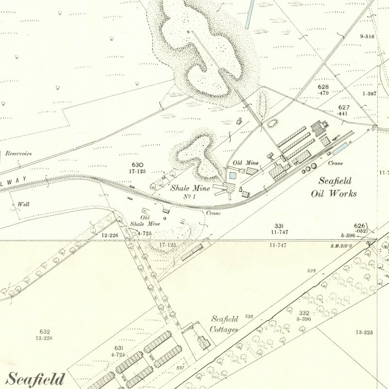 Seafield Coal Mine - 25" OS map c.1896, courtesy National Library of Scotland