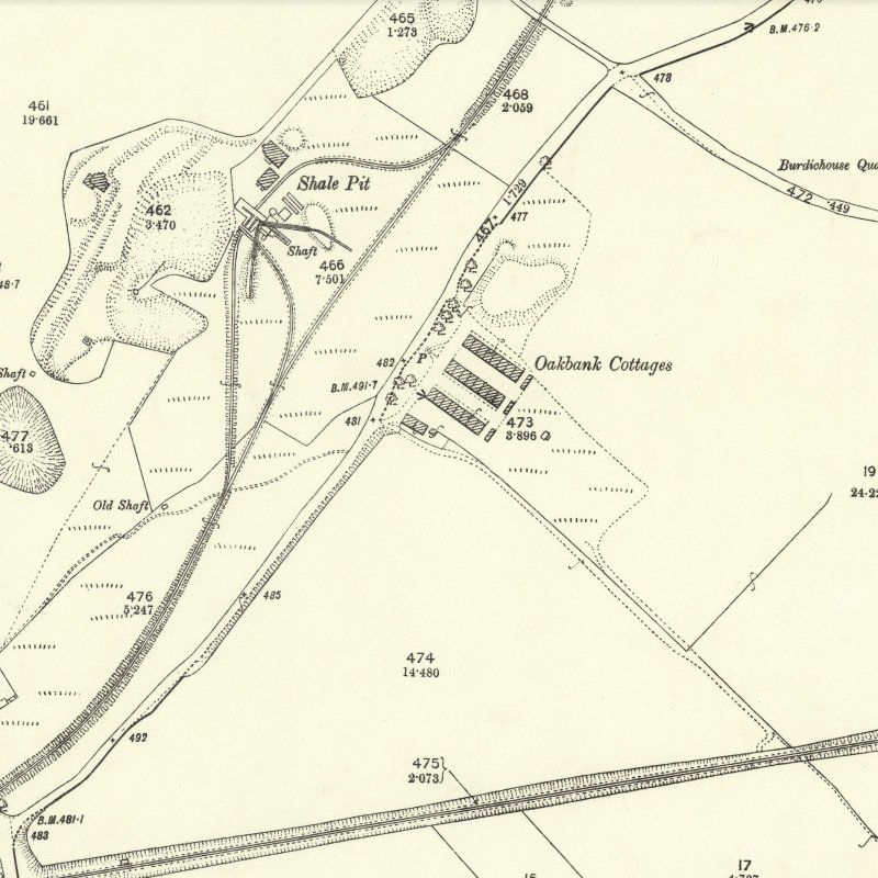 Straiton No.1 & 2 Mines - 25" OS map c.1894, courtesy National Library of Scotland
