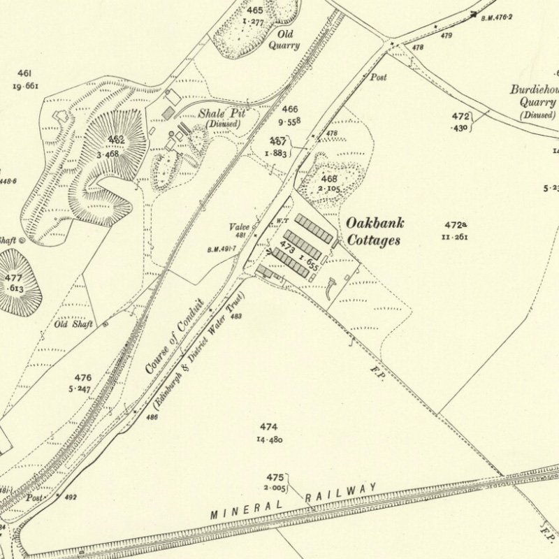 Straiton No.1 & 2 Mines - 25" OS map c.1907, courtesy National Library of Scotland