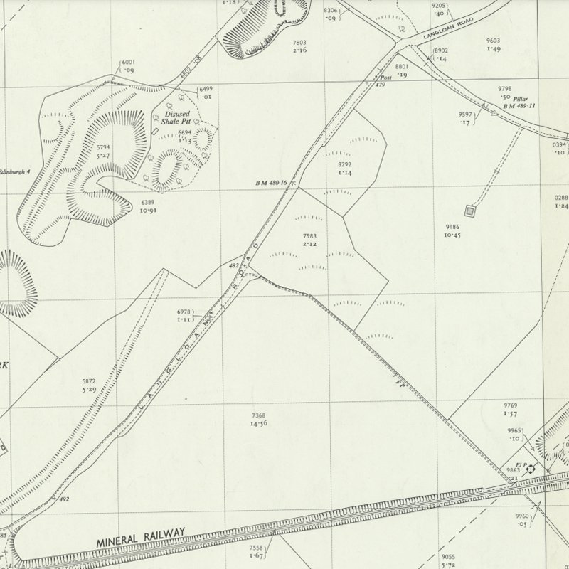 Straiton No.1 & 2 Mines - 1:2,500 OS map c.1955, courtesy National Library of Scotland