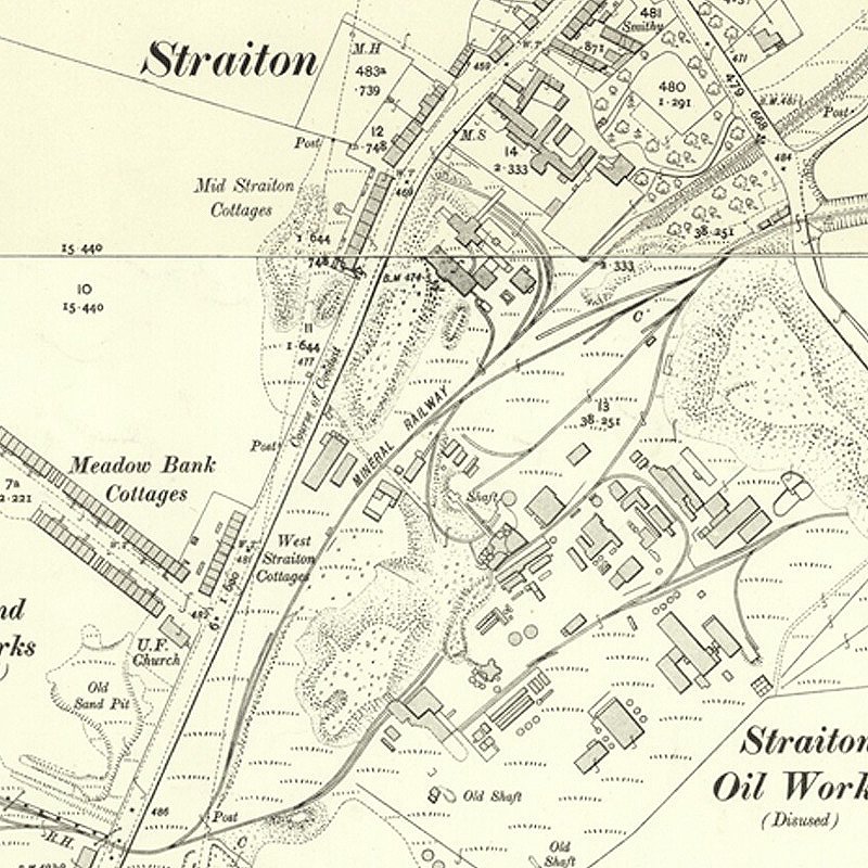 Straiton No.3 Pit & No.3 Mine - 25" OS map c.1907, courtesy National Library of Scotland