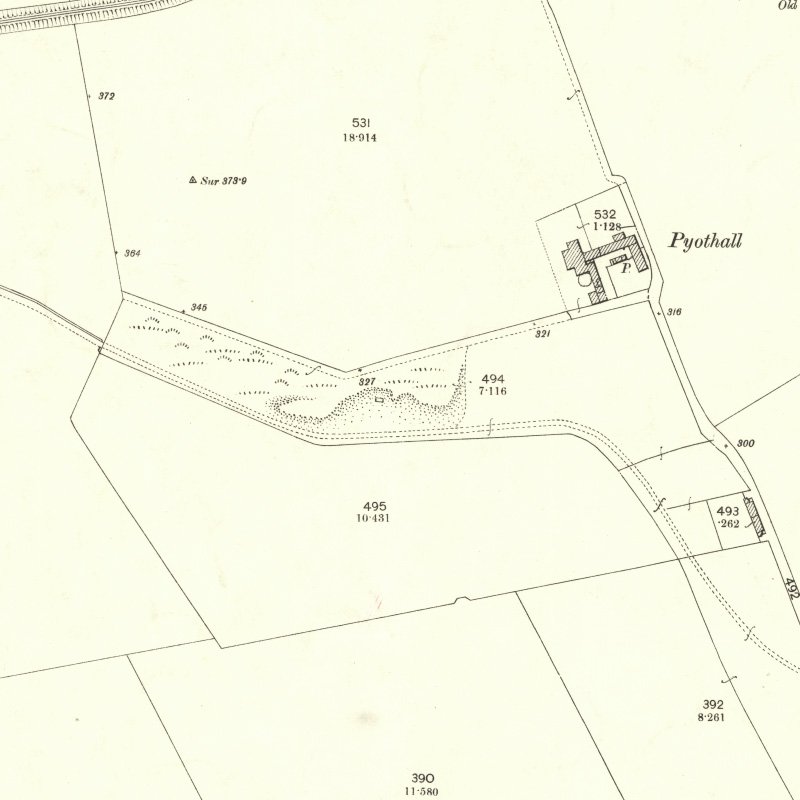 Strathbrock Collieries Site No.3 (Pyothall Pit? - Thomson's Pit?) - 25" OS map c.1897, courtesy National Library of Scotland