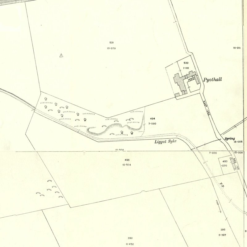 Strathbrock Collieries Site No.3 (Pyothall Pit? - Thomson's Pit?) - 25" OS map c.1916, courtesy National Library of Scotland