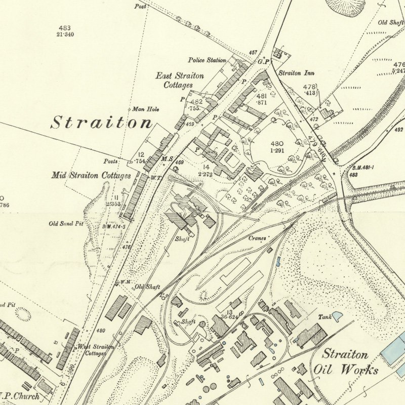 Straiton No.4 Mine - 25" OS map c.1894, courtesy National Library of Scotland
