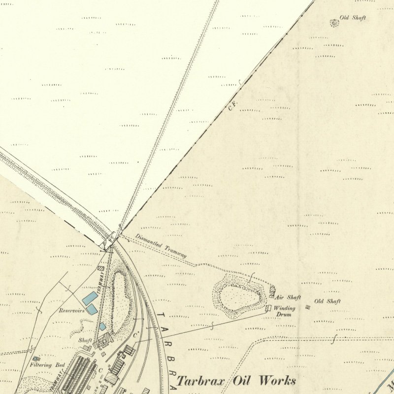 Tarbrax No.1 Pit - 25" OS map c.1898, courtesy National Library of Scotland
