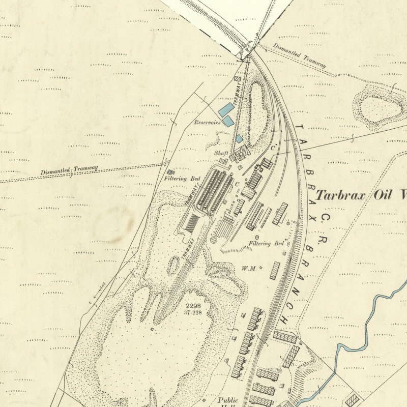 Tarbrax No.2 Pit - 25" OS map c.1898, courtesy National Library of Scotland
