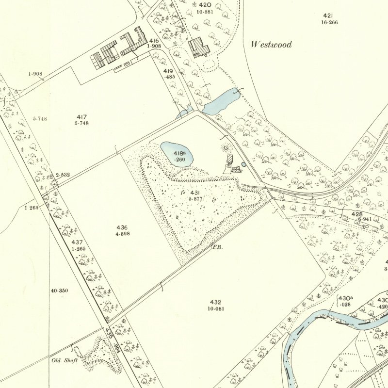 Westwood No.12 Pit - 25" OS map c.1897, courtesy National Library of Scotland