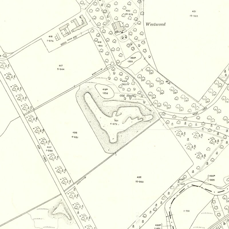 Westwood No.12 Pit - 25" OS map c.1917, courtesy National Library of Scotland