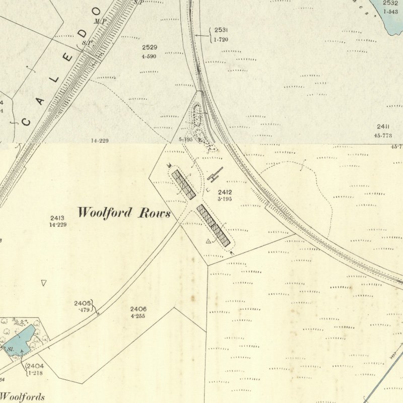 Woolfords Coal Pit - 25" OS map c.1898, courtesy National Library of Scotland