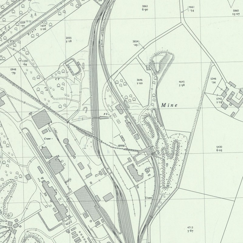 Westwood No.1 & 2 Pits - 1:2,500 OS map c.1959, courtesy National Library of Scotland