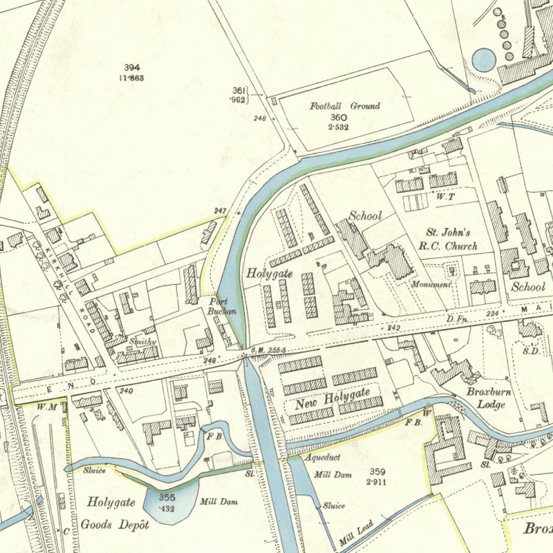 Holygate - 25" OS map c.1897, courtesy National Library of Scotland