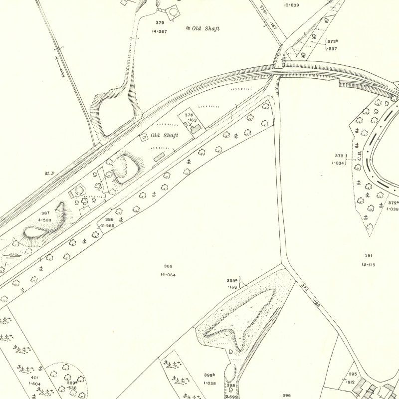 Rosebery Cottages - 25" OS map c.1915, courtesy National Library of Scotland
