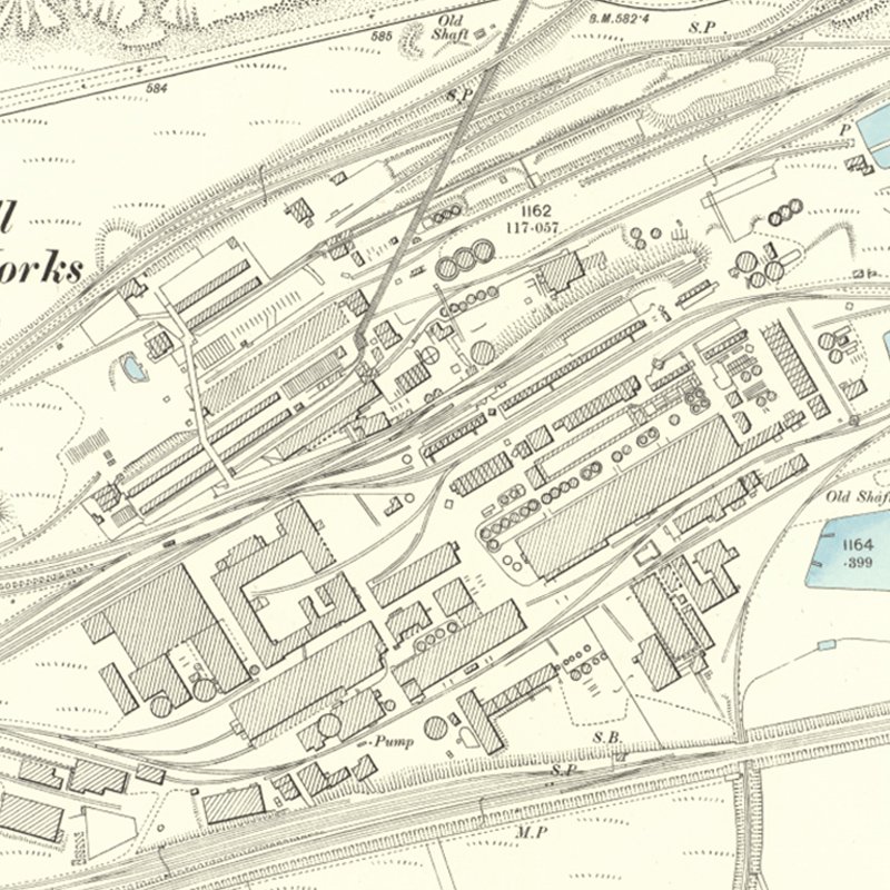 Addiewell Chemical Works - 25" OS map c.1897, courtesy National Library of Scotland