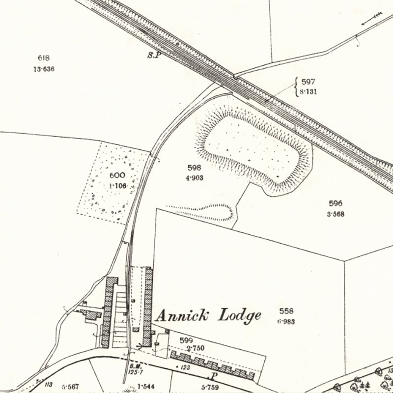 Annick Lodge Oil Works - 25" OS map c.1895, courtesy National Library of Scotland