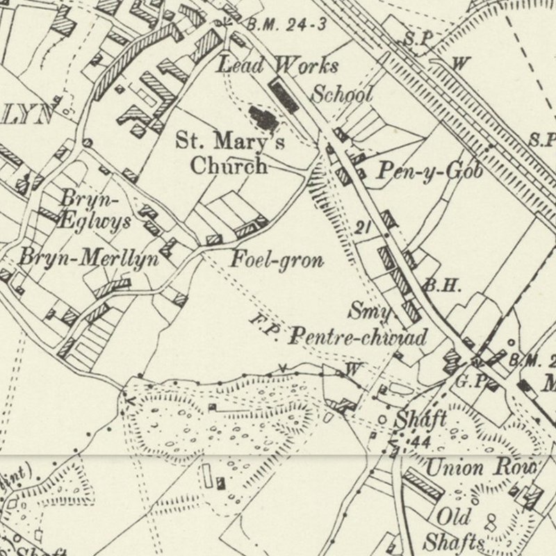 Bagillt Oil Works - 6" OS map c.1898, courtesy National Library of Scotland