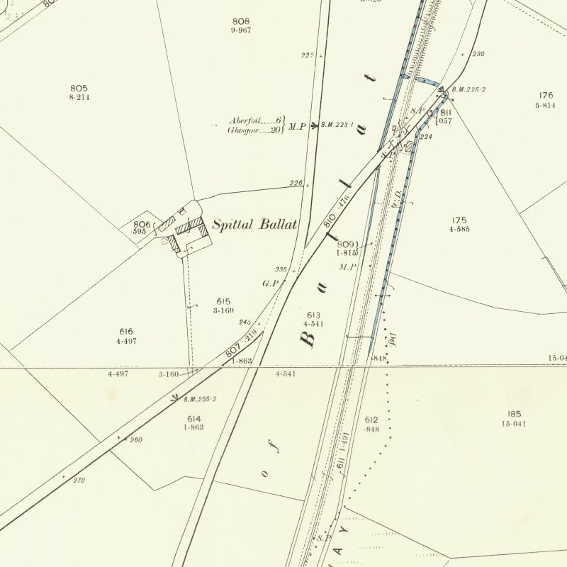 Ballat Oil Works - 25" OS map c.1897, courtesy National Library of Scotland