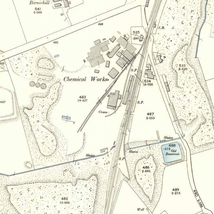 Bathgate Chemical Works - 25" OS map c.1896, courtesy National Library of Scotland
