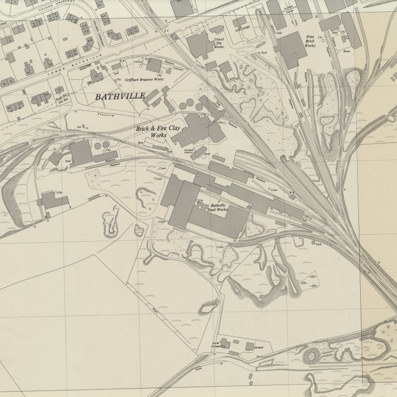 Bathville Paraffin Works - 1:2,500 OS map c.1856, courtesy National Library of Scotland