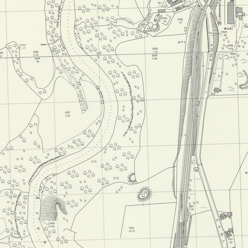 Birkenshaw Oil Works - 1:2,500 OS map c.1963, courtesy National Library of Scotland