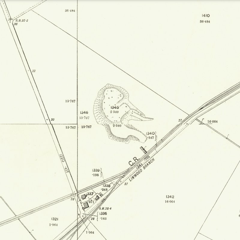 Blackstoun Oil Works - 25" OS map c.1897, courtesy National Library of Scotland