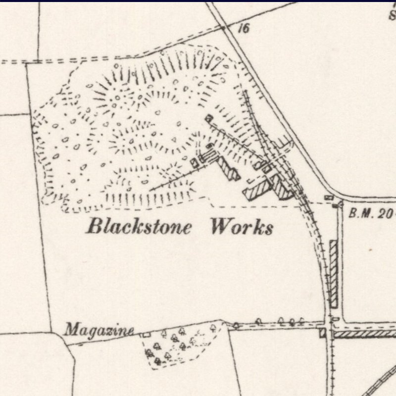 Blackstone Oil Works - 25" OS map c.1909, courtesy National Library of Scotland