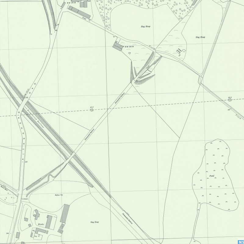 Bredisholm Oil Works - 1:2,500 OS map c.1963, courtesy National Library of Scotland