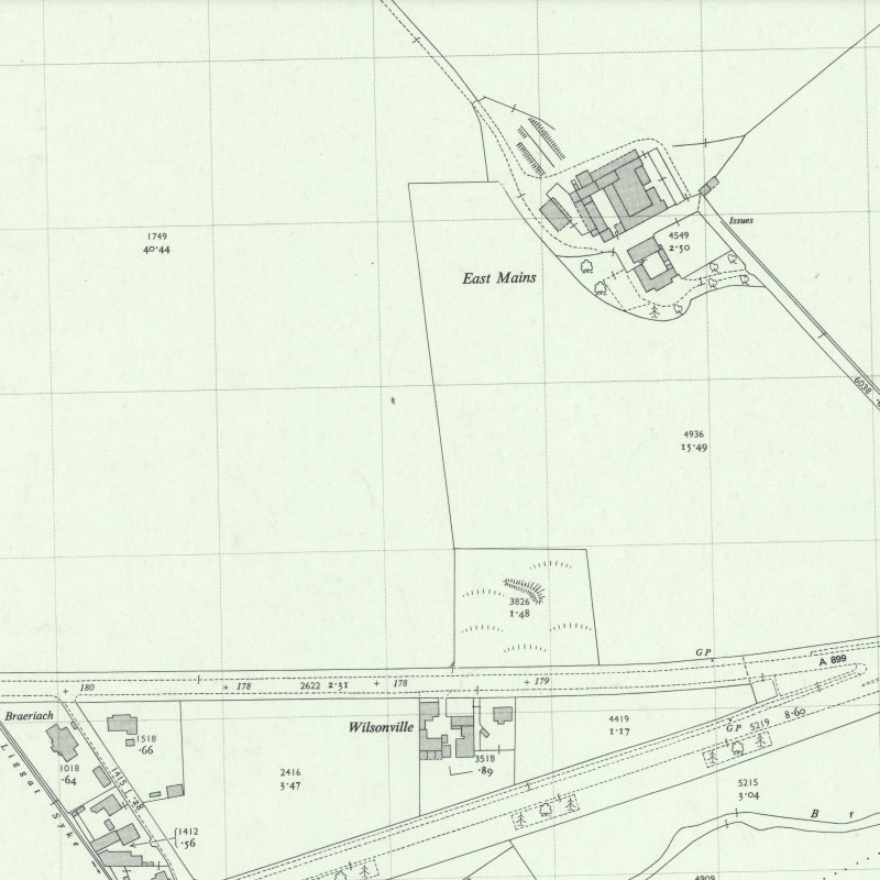 Broxburn: East Mains (Simpson's) Oil Works - 1:2,500 OS map c.1955, courtesy National Library of Scotland