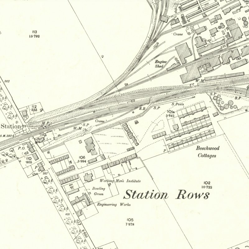 Buckside (Pumpherston) Oil Works - 25" OS map c.1897, courtesy National Library of Scotland