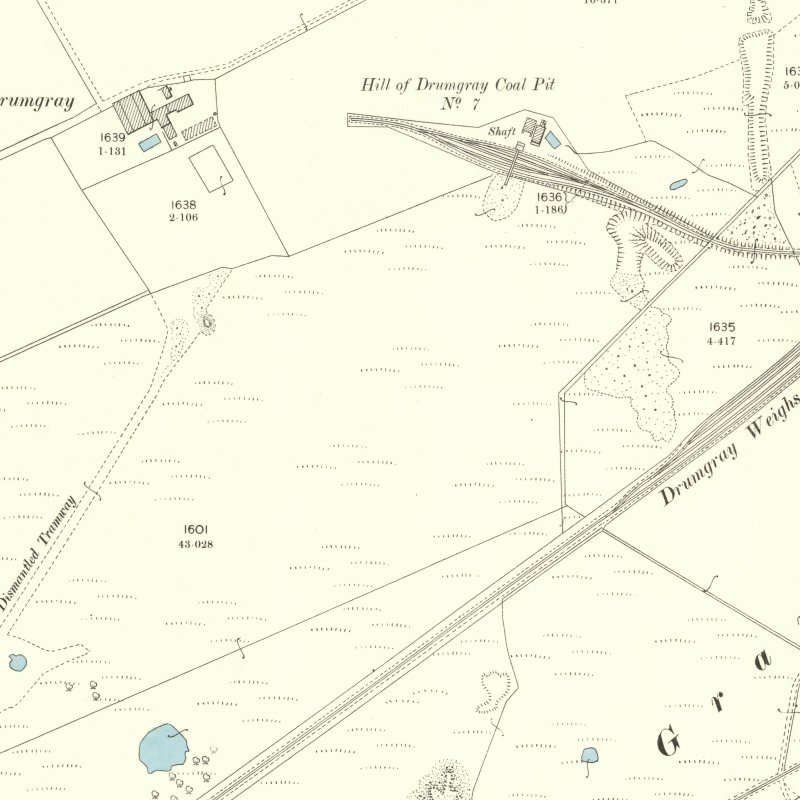 Drumgray Oil Works - 25" OS map c.1898, courtesy National Library of Scotland