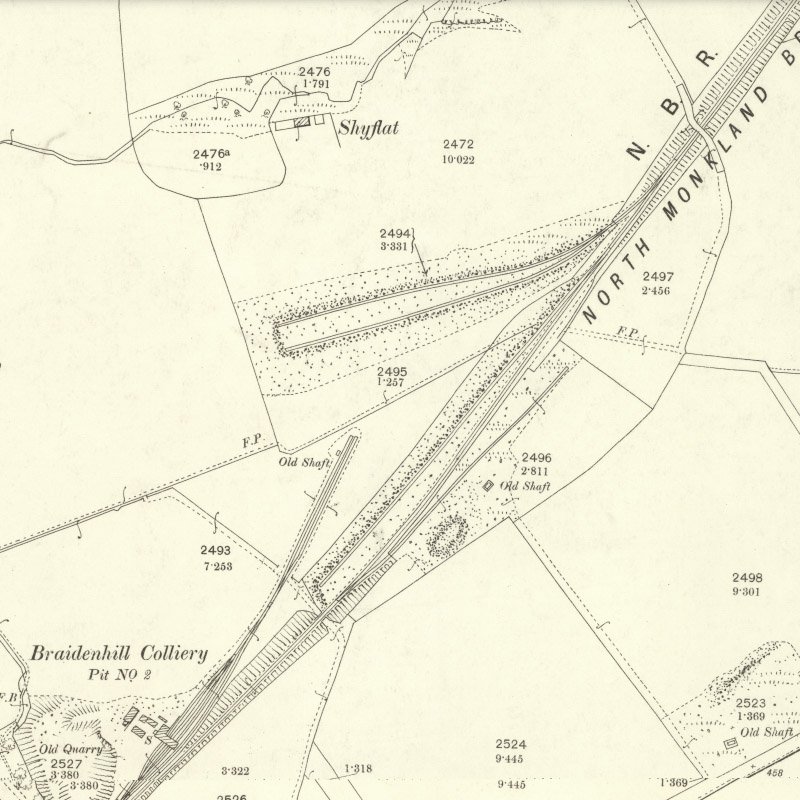 Dryflat Oil Works - 25" OS map c.1898, courtesy National Library of Scotland
