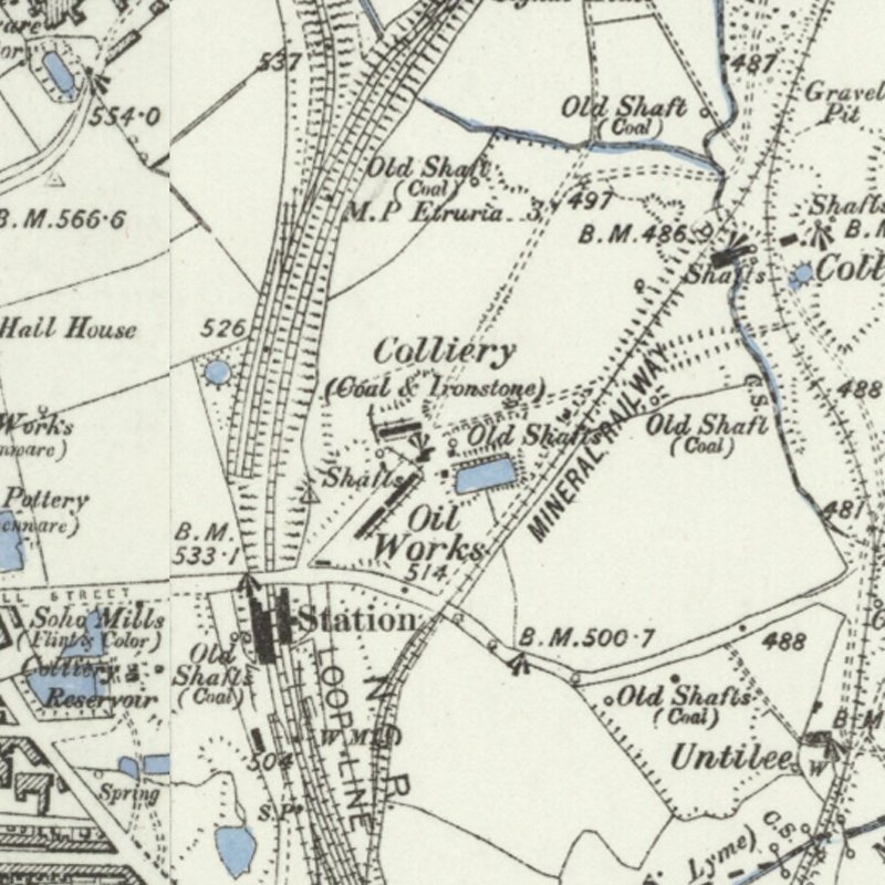 Greengates Oil Works, 6" OS map c.1878, courtesy National Library of Scotland