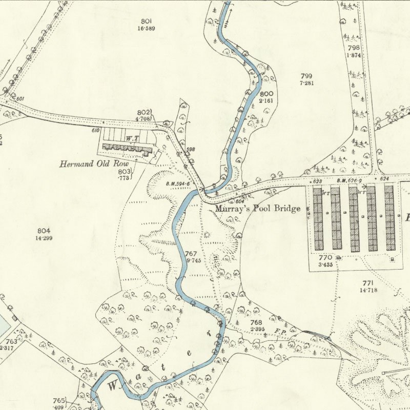 Hermand (Thornton's) Shale Oil Works - 25" OS map c.1895, courtesy National Library of Scotland