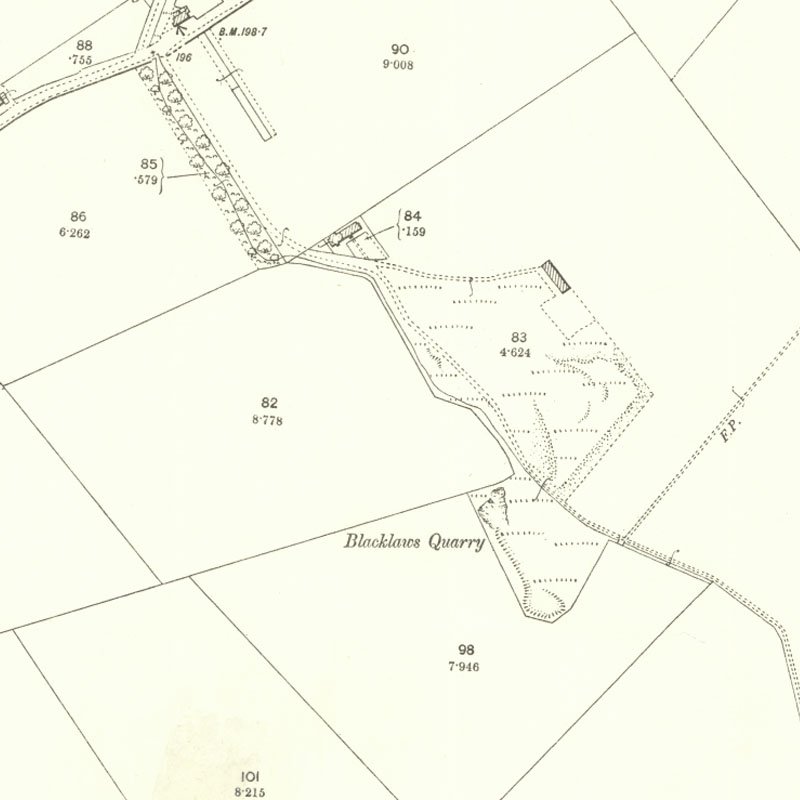 Kilrenny Oil Works - 25" OS map c.1895, courtesy National Library of Scotland