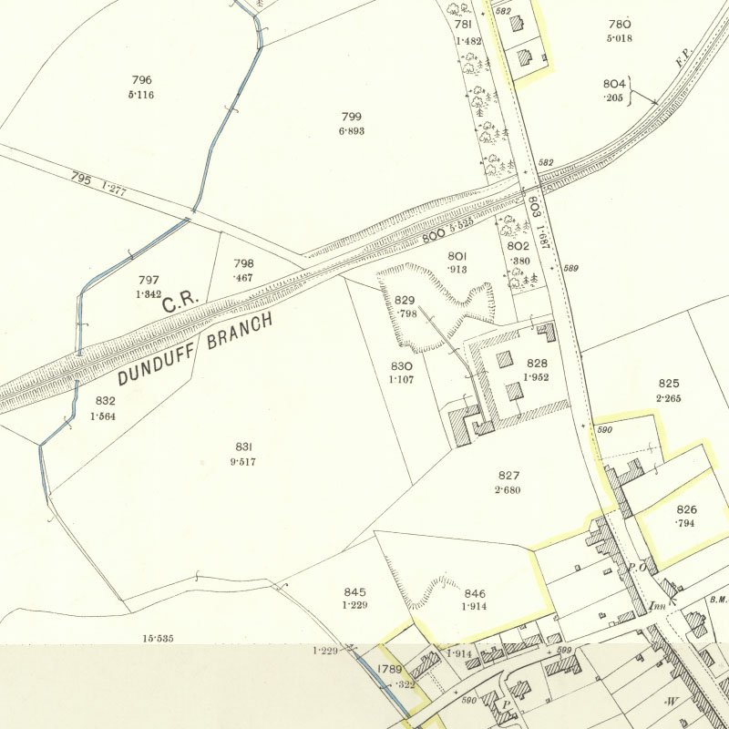 Kirkmuirhill Oil Works - 25" OS map c.1897, courtesy National Library of Scotland