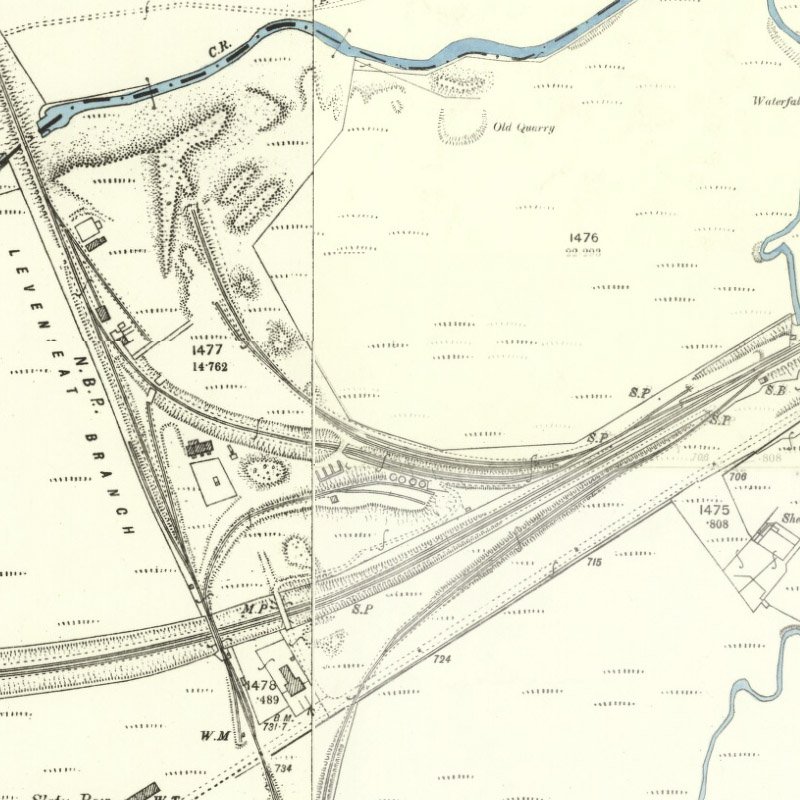 Leavenseat Oil Works - 25" OS map c.1895, courtesy National Library of Scotland
