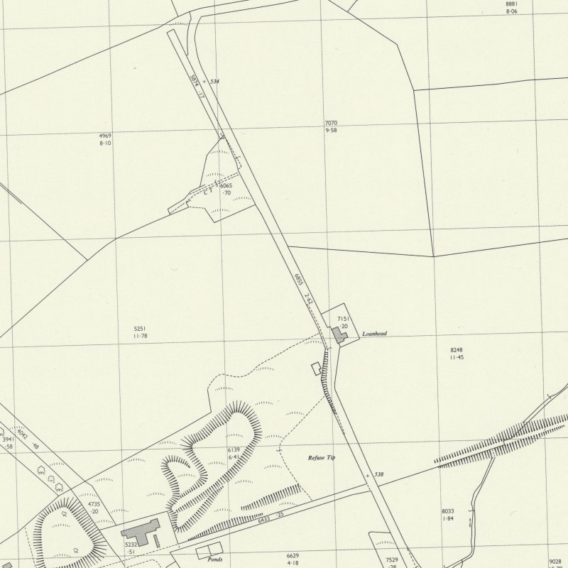 Loanhead (aka Glentore) Oil Works - 1:2,500 OS map c.1964, courtesy National Library of Scotland