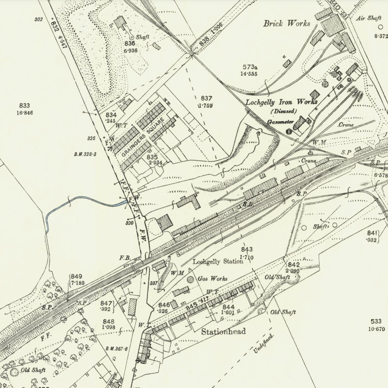 Lochgelly Oil Works - 25" OS map c.1897, courtesy National Library of Scotland