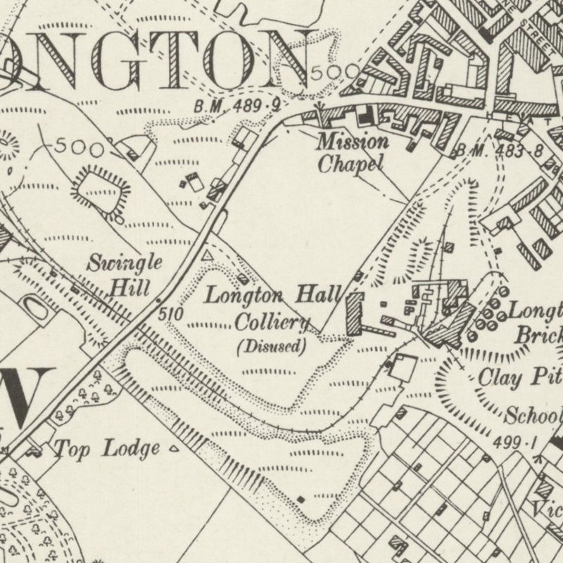 Longton Hall Oil Works, 6" OS map c.1898, courtesy National Library of Scotland