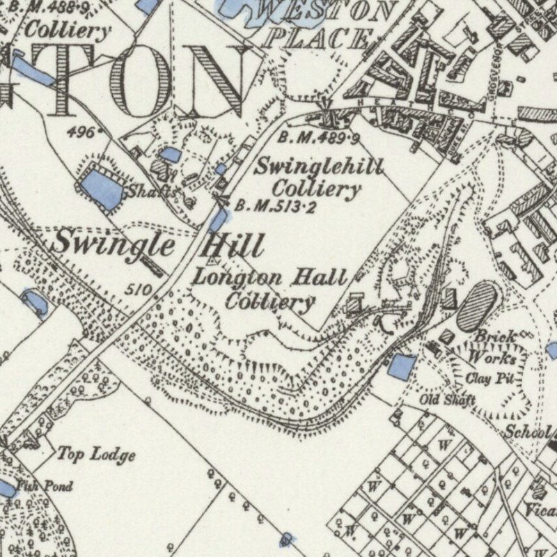 Longton Hall Oil Works, 25" OS map c.1877, courtesy National Library of Scotland