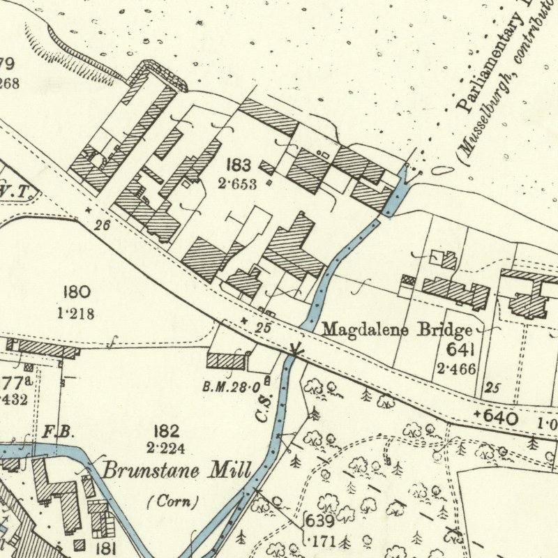Magdalene Chemical Works - 25" OS map c.1896, courtesy National Library of Scotland