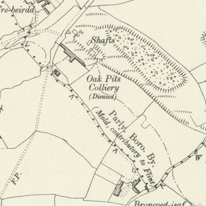 Oak Pits Oil Works - 6" OS map c.1898, courtesy National Library of Scotland