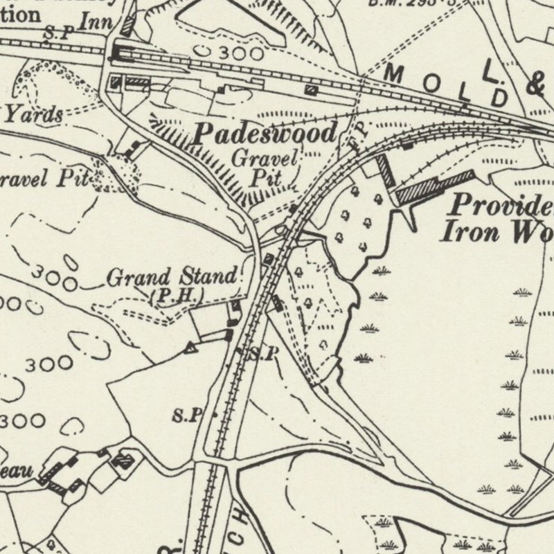 Padeswood Oil Minor Works - 6" OS map c.1898, courtesy National Library of Scotland