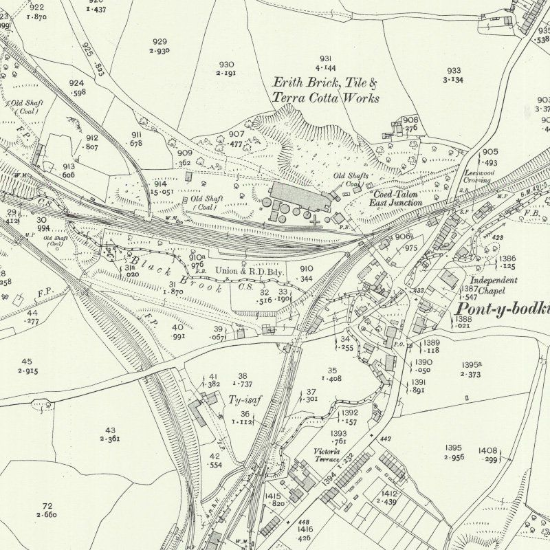 Patent Oil Works - 25" OS map c.1912, courtesy National Library of Scotland