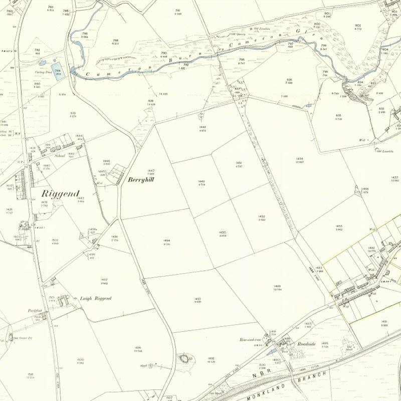Riggend Chemical Works - 25" OS map c.1897, courtesy National Library of Scotland