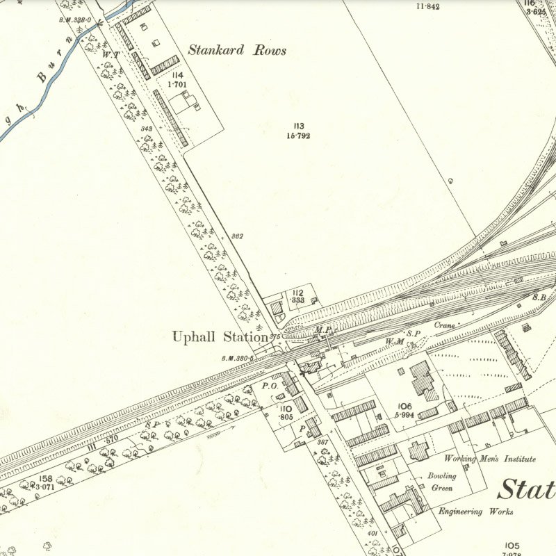 Stankards Oil Works - 25" OS map c.1898, courtesy National Library of Scotland