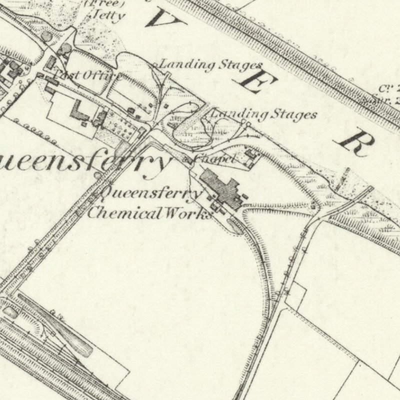 St. David's Oil Works - 6" OS map c.1869, courtesy National Library of Scotland
