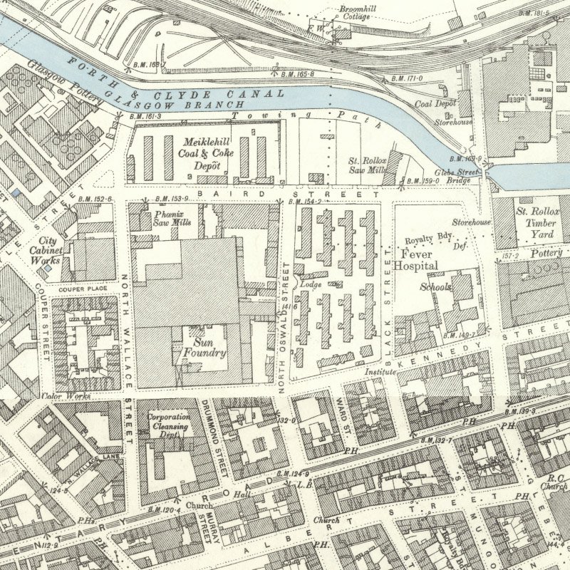 St. Rollox Oil Works - 25" OS map c.1896, courtesy National Library of Scotland